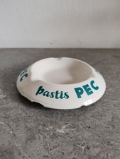 ancien cendrier rond, pastis PEC en céramique, Moulin des loups / ORCHIS France