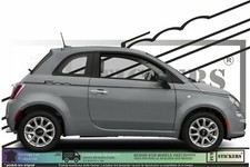 Fiat 500 - Autocollant - Bandes logo- Stckers décoration adhésif Kit