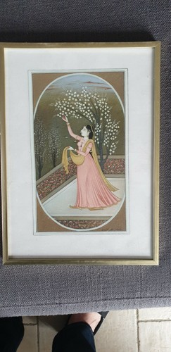 Peinture sur soie hindou - soie,