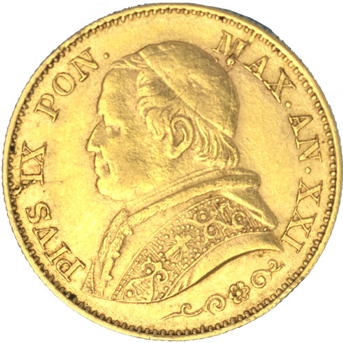 Vatican lire pie - vatican-, 1866