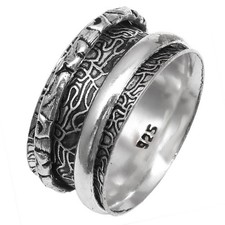 Bague toupie en argent pour femmes bague à quatre toupies bague bijoux en...