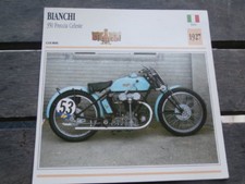 Fiche Technique moto Ancienne BIANCHI 350 FRECCIA CELESTE 1927