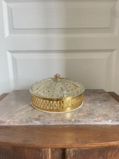 Ancien Plafonnier Lustre Demi