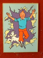 PIN'S  TINTIN ET MILOU DECHIRE L'AFFICHE