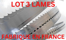 Lot de 3 lames de scie à ruban 6/10/12 mm 2180 mm Réaffûtable fabriqué en France