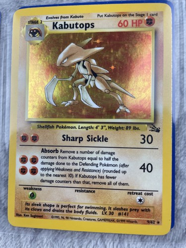Carte pokémon kabutops 62 - pokémon,