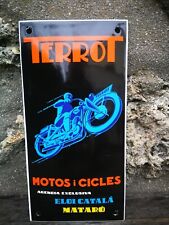 Plaque émaillée TERROT Enamel sign no Triumph BSA Motobécane Peugeot