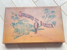 Charmante Boite / Mallette de peinture ancienne Couleurs Sans Danger oiseau