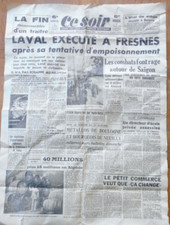 Ce soir 16 octobre 1945