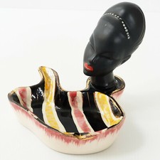 CENDRIER VINTAGE CERAMIQUE HUBERT BEQUET A QUAREGNON 1950 ROCKABILLY ZAZOU 50S