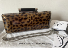 Diane Von Furstenberg Pochette Tonda Imprimé Léopard Neuf Avec Étiquettes