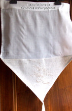 BRISE BISE  BRODE POLYESTER 50x60    ECRU LE RIDEAU BOUQUET EN POINTE***