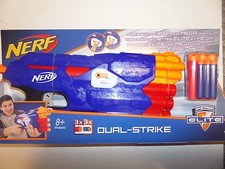 NEUF - Pistolet NERF N-Strike ELITE: DUAL-STRIKE avec 6 Fléchettes (dont 3 Méga)