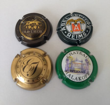 Lot de 4 capsules champagne; IRROY, Abel LEPITRE, Ch de L'AUCHE, ChateauMALAKOF