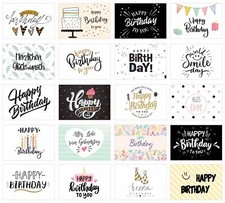 Lot de 20 cartes d'anniversaire cartes postales cartes de félicitations carte...