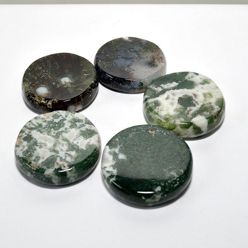 37mm naturel vert mousse agate - naturel,