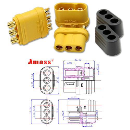 Mr60 3pin multirotor mâle - 3pin,