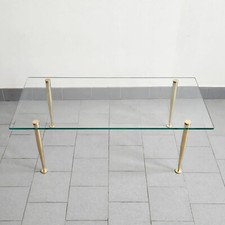 TABLE BASSE VINTAGE 1950 LAITON DORE & VERRE DLG PIETRO CHIESA 50S RETRO 1950S