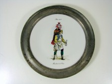 Assiette Etain, Porcelaine Champs Elysées Paris Métiers Anciens Marchand de Coco