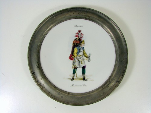 Assiette etain porcelaine - assiette,