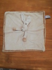 Doudou Diinglisar Lapin Plat Carré Beige Marron Teddy Kompaniet