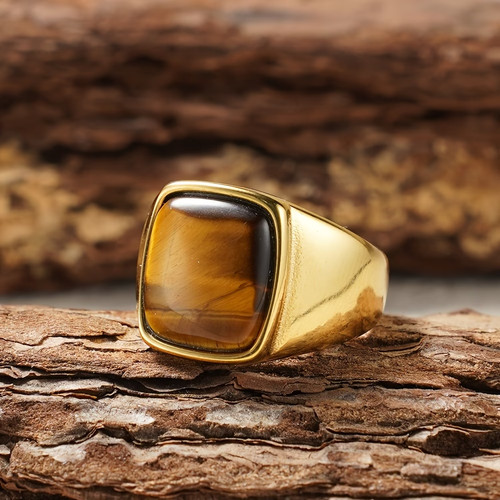 Bague œil tigre - de, en