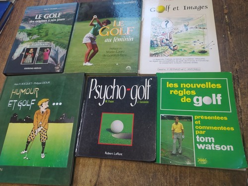 Lot livres sur le golf - de,