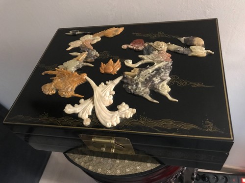 Coffret boite bijoux bois - a,