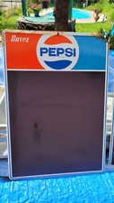 RARE PLAQUE TOLE ARDOISE PEPSI COLA 1970 66X46 CM  JAMAIS SERVI M. IN FRANCE