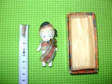 POUPEE MIGNONETTE ECOSSAISE ANCIENNE BISCUIT-PORCELAINE 1910 EN BOITE D'ORIGINE