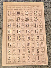 Ticket de Rationnement Seconde