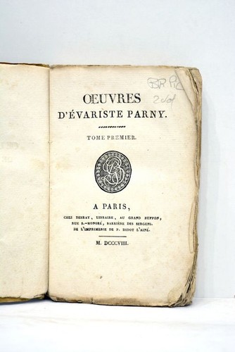 Livre ancien parny oeuvres - ancien,