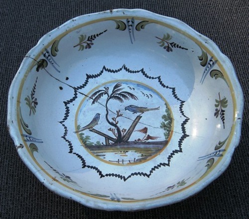 Saladier faience nevers 18eme - faience,