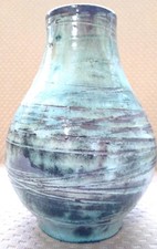 Vase Accolay Signé Céramique Vernissée