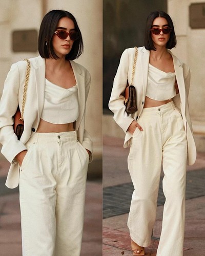 Pantalon blanc zara - zara, fw