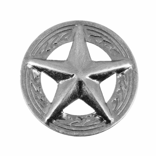 Concho étoile 25mm argent - Étoile,