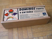 JEU D’EVEIL EDUCATIF PEDAGOGIQUE : DOMINOS DES FRUITS – JEU EN BOIS JAM