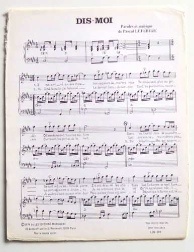 Partition vintage sheet - , music