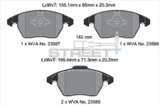 Plaquettes de frein VW GOLF V