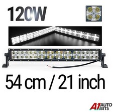 LED Projecteur Barre 55.9cm 120w Aluminum + Cross DRL Park Léger Double Fonction