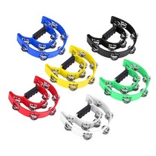 Double Row Jingles Handbell Tambourine Percussion Instrument De Musique (Jau OBF