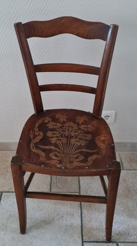 Ancienne chaise bistro - ancienne, bois