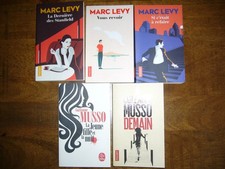 Lot 5  THRILLERS  poche  - 2 Guillaume MUSSO et 3  Marc LEVY - Bon Etat