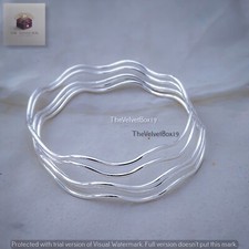 Bracelet Squiggle, vague Zig Zag fait main 5 pièces GS argent micro bijoux ca...