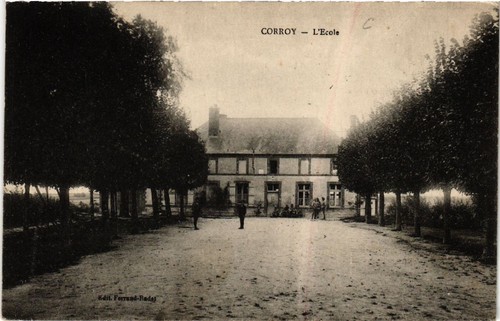 Cpa corroy école - cpa, corroy-l'École