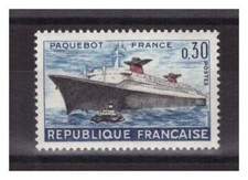 FRANCE  . N ° 1325 .   30 c    PAQUEBOT  FRANCE    NEUF   **.  SUPERBE .