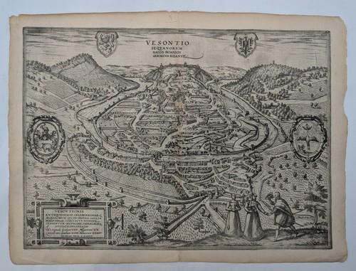 Gravure ancienne besançon - gravure,