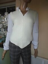 PULL  BLANC SANS MANCHE T S/M 36/38 NEUF