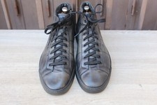 CHAUSSURE SNEAKERS SANTONI  CUIR 9,5 / 43,5 EXCELLENT ETAT MEN'S SHOES 798€