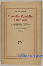 Nouvelles Comédies à une voix André Frère 1967 + Lettre manuscrite